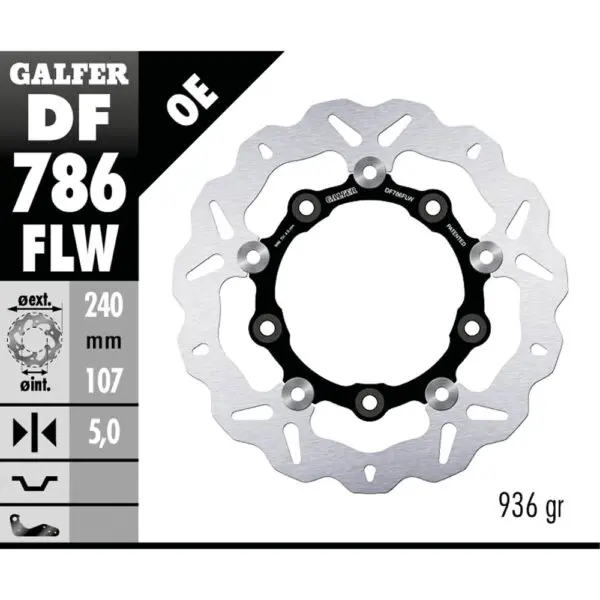 Galfer Wave Bremsscheibe DF786 Typ FLW - schwimmend passend zu KTM SMT 990