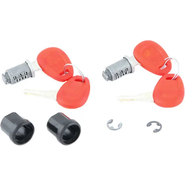 Kappa Schlüsselset f. 2 Koffer 4 Schlüssel + 2 Schließzylinder + 2 Kappen rot 80
