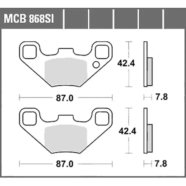TRW-Lucas Bremsbelag MCB 868 Satz SI Sintermetall Offroad / ATV ABE MCB868SI 332