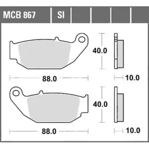TRW-Lucas Bremsbelag MCB 867 Satz Organisch Std. ABE MCB867 3322938208509