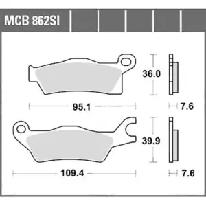 TRW-Lucas Bremsbelag MCB 862 Satz SI Sintermetall Offroad / ATV ABE MCB862SI 332
