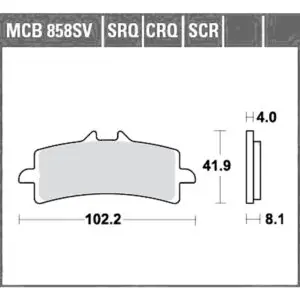 TRW-Lucas Bremsbelag MCB 858 Satz vorn ABE MCB858SV 3322938184155