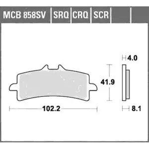 TRW-Lucas Bremsbelag MCB 858 Satz SCR Sintermetall High-Performance-Racing MCB85