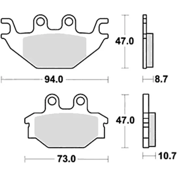 TRW-Lucas Bremsbelag MCB760 Satz Organisch Std. ABE MCB760 3322937986354