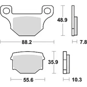 TRW-Lucas Bremsbelag MCB765 Satz Organisch Std. MCB765 3322937564538