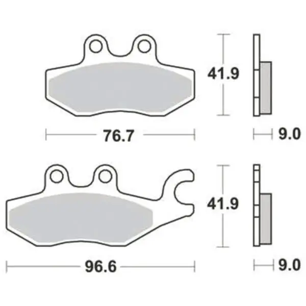 TRW-Lucas Bremsbelag MCB 771 Satz SRM Sintermetall Maxiscooter ABE MCB771SRM 332