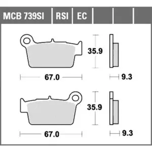 TRW-Lucas Bremsbelag MCB 739 Satz EC Organisch Std. ABE Miniscooter MCB739EC 332