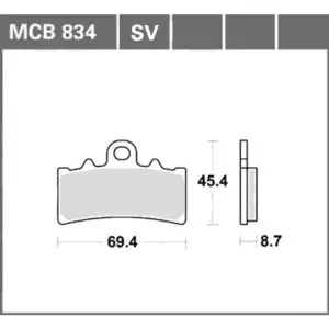 TRW-Lucas Bremsbelag MCB834 Satz SV Sintermetall Straße vorne ABE MCB834SV 33229