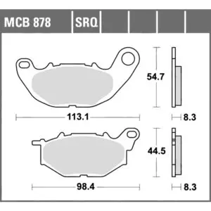 TRW-Lucas Bremsbelag MCB 878 Satz Organisch Std. ABE MCB878 3322938282301