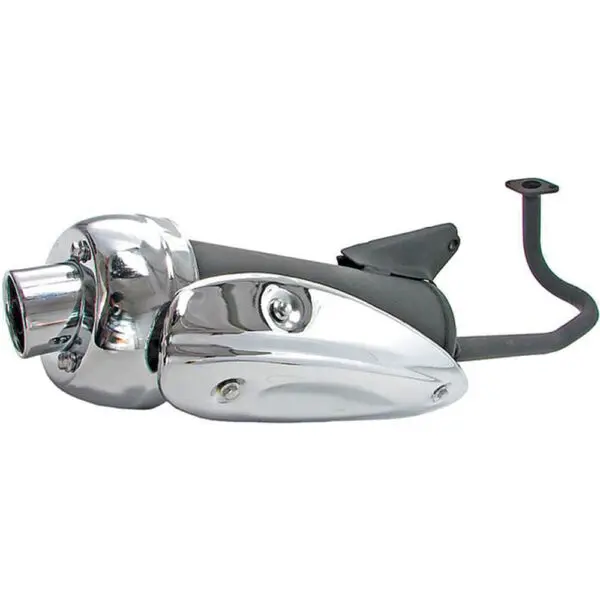 Motorrad Schalldämpfer Stahl mit Chromblende schwarz BT34001 4250362413963