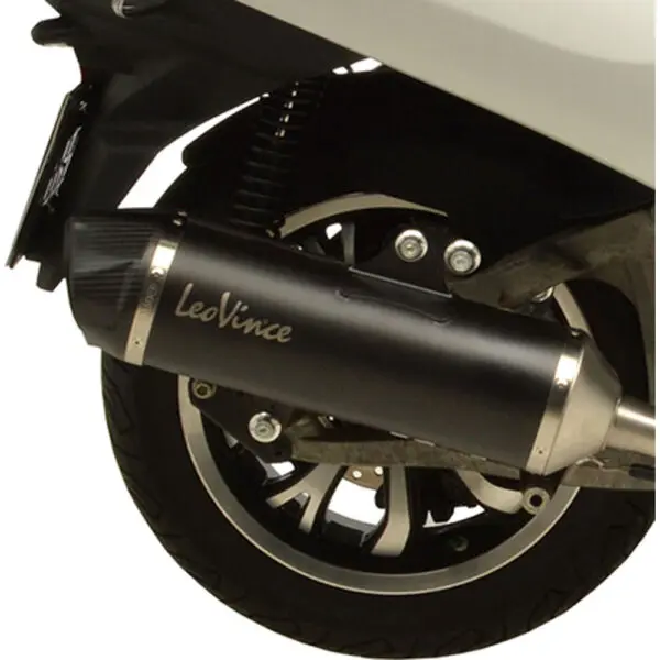 LeoVince Schalldämpfer SBK LV NERO Edelstahl. f. Motorräder + Maxi-Scooter schw.