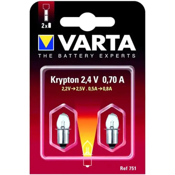 Varta Lampe Taschenlampe 2.4V 2er Blister Transparent 2er Blister 00751 000 402