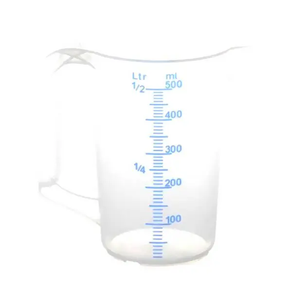 Hünersdorff Messbecher Plastik + Blaür Skala transparent 5L 350g 939000 40072289