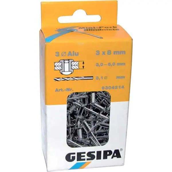 GESIPA Blindnieten-Mini-Pack 4x8 100 Flachrundkopf 4007081304245 4007081304245