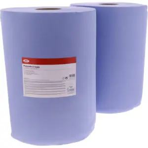 JMP Putzpapierrolle 2-lagig 2 Stck., 500 Blatt, 170 m, Zellstoff Blau