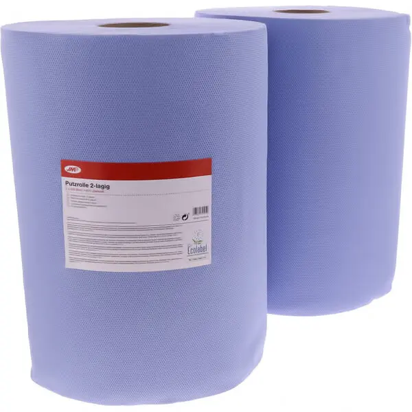 JMP Putzpapierrolle 2-lagig 2 Stck., 500 Blatt, 170 m, Zellstoff Blau