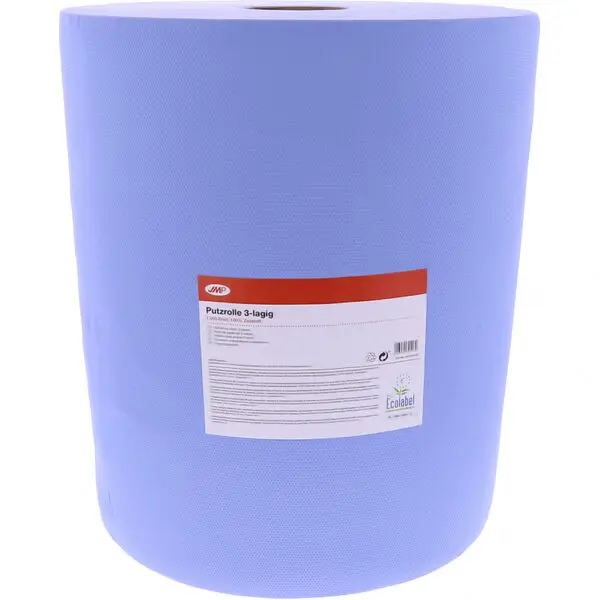 JMP Putzpapierrolle 3-lagig 1000 Blatt, 340 m, Zellstoff Blau