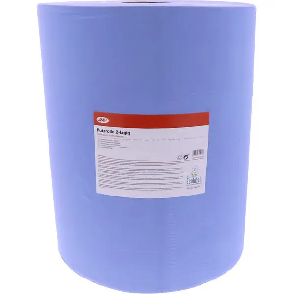 JMP Putzpapierrolle 2-lagig 1500 Blatt, 510 m, Zellstoff Blau