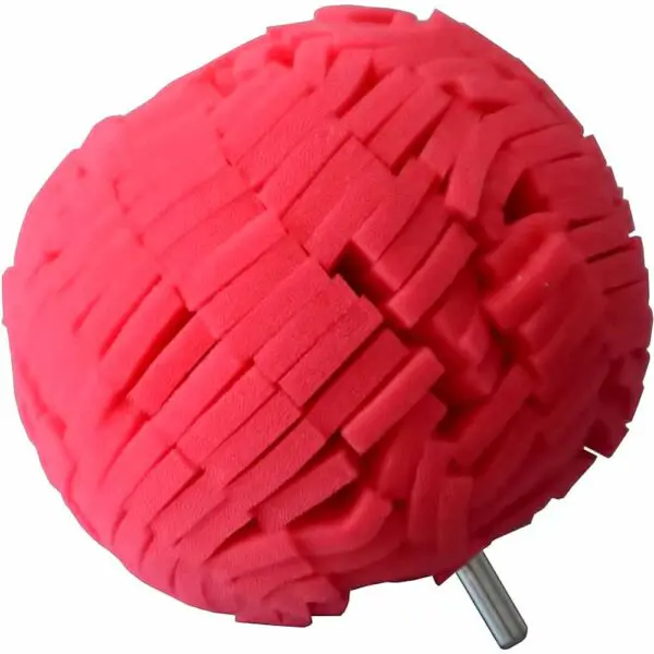 Rot-Weiss Polierball 100 mm fein rot