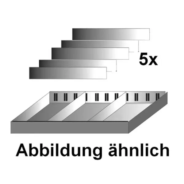 Hazet Schubfach-Unterteilung Trennblechsatz 347x60 5st 161T-347X60/5 40008961207