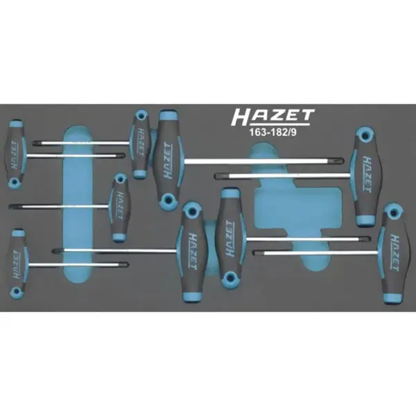 Hazet Torx T-Griff Steckschlüssel Satz 9 teilig T6-T30 163-182/9 4000896162352