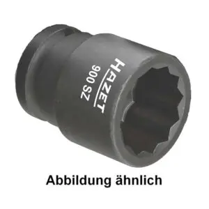 Hazet Kraft-Steckschlüssel-Einsatz 1/2Zoll 12kant Kraftnuss SW12 Länge 38mm