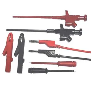 Prüfmittel-Set Stecker mit Käfigfeder Schwarz/Rot AK-789050 4053615003610