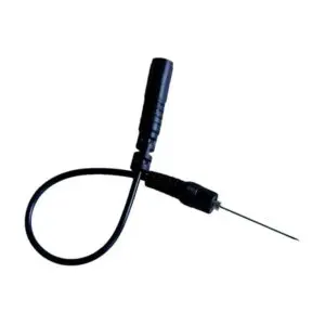 Prüfspitze mit Nadelspitze, schwarz 0.7mm + Nadelspitze Schwarz 4037374990565