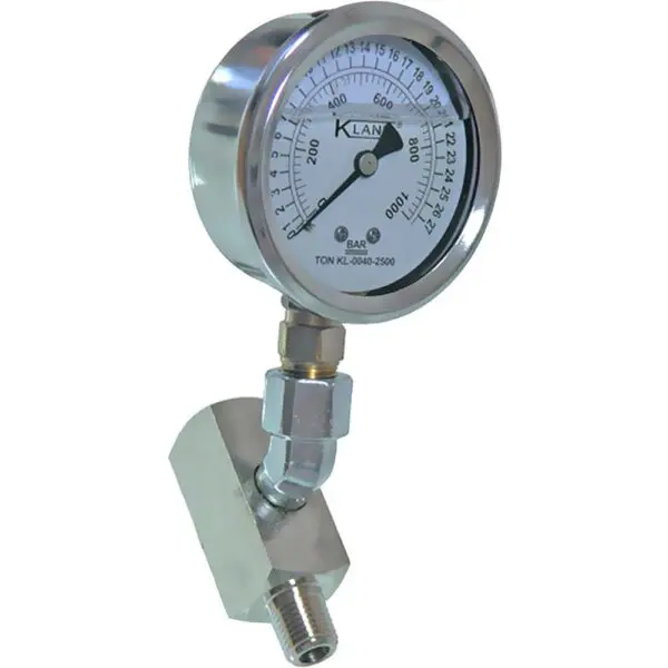 Klann Manometer NPT 1000 Bar 3/8” 1000 Bar 3/8 Hydr Hand/Fusspumpe KL-0040-2528