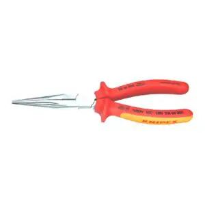 Knipex Flachrundzange 200 mit Schneide Storchenschnabelzangen Verchromt 26 16 20