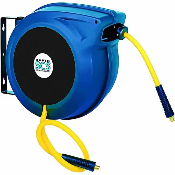 Rapid Schlauchaufroller DN10 15bar 5m Schlauch gelb blau