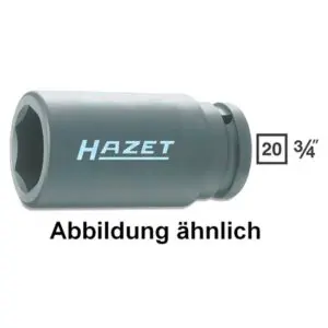 Hazet Kraft-Steckschlüssel-Einsatz 3/4Zoll 6kant lang SW32 Länge 100mm Motorrad