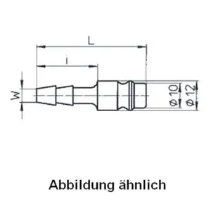 ewo Stecknippel Stahl Lw 6mm 308-150 4030875007947