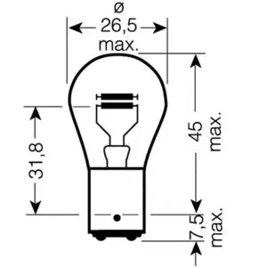 JMP Lampe 6V21/5W BAY15D, 10 Stück