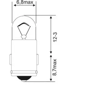 JMP Lampe 6V1.2W BA7S, 10 Stück