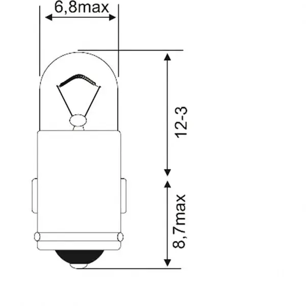 JMP Lampe 6V1.2W BA7S, 10 Stück