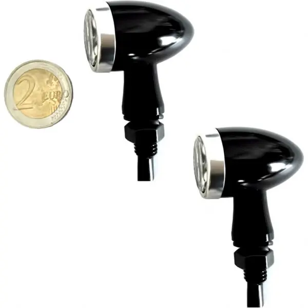 JMP Blinkleuchte Outlaw 3 LED mit Brems- und Rücklicht, Klarglas Schwarz
