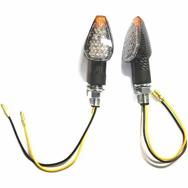 Jmp Blinkleuchte Arrow2 LED kurz 46 x 27mm glas weiss Gehäuse carbon