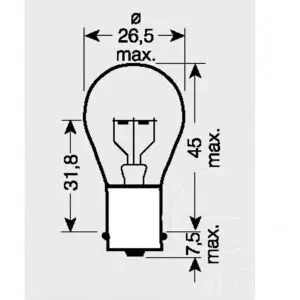 JMP Lampe 6V21W BA15S, 1 Stück