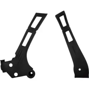 Rahmenprotektor Satz f. Yamaha YZ 125 uvm. Motorrad, schwarz Schwarz