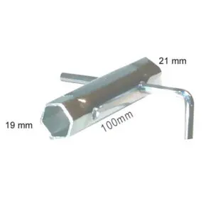JMP Zündkerzenschlüssel SW19/21 100mm 2in1+abgewinkeltem Knebel Sw19/21Abgewink