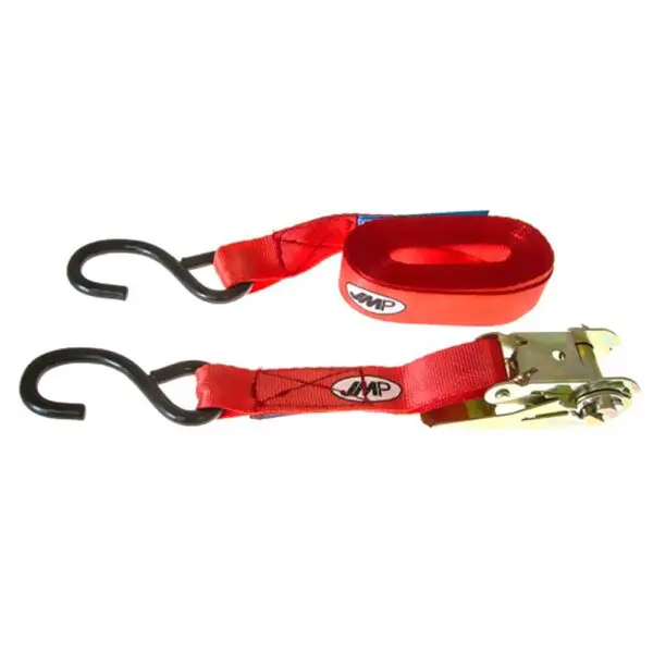 JMP Zurrgurt 25mm/5m + Ratsche & S-Haken schwarz Motorrad