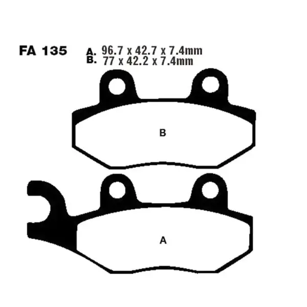 EBC Bremsklötze Standard Carbon FA135TT 5050953001659 Motorrad