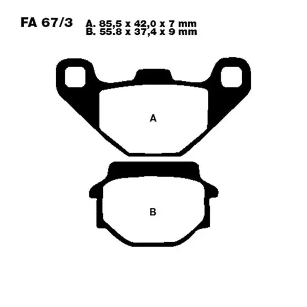 EBC Bremsklötze Standard FA067/3 FA067/3 5050953000614 Motorrad