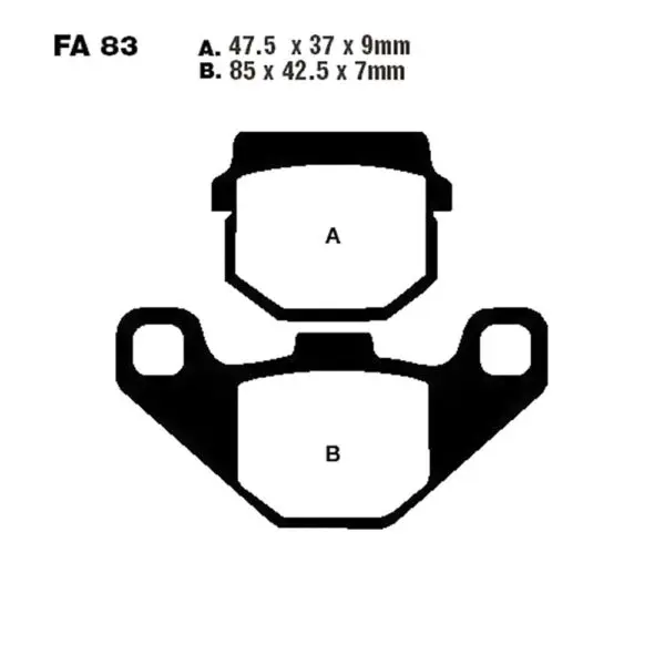 EBC Bremsklötze Sintermetall R FA083R 5050953000843 Motorrad