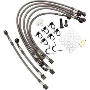 JMP Bremsschlauch Stahlflex Kit Anschluss 7-teilig passend zu Honda CB 1000 RA A