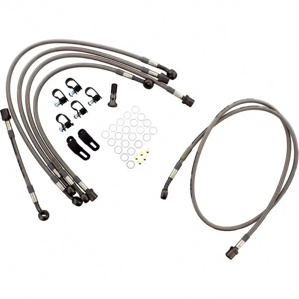 JMP Bremsschlauch Stahlflex Kit Anschluss 6-teilig passend zu Honda CB 1000 RA A