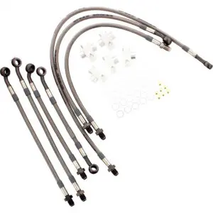 JMP Bremsschlauch Stahlflex Kit Anschluss 7-teilig passend zu Honda CBR 1000 F D