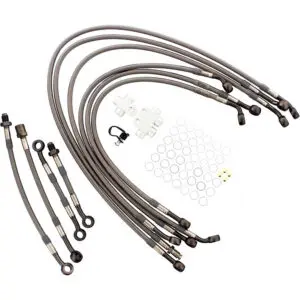 JMP Bremsschlauch Stahlflex Kit Anschluss 10-teilig passend zu Honda XL 1000 V V