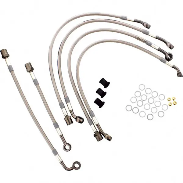 JMP Bremsschlauch Stahlflex Kit Anschluss 6-teilig f. Suzuki GSF 1200 SA Bandit